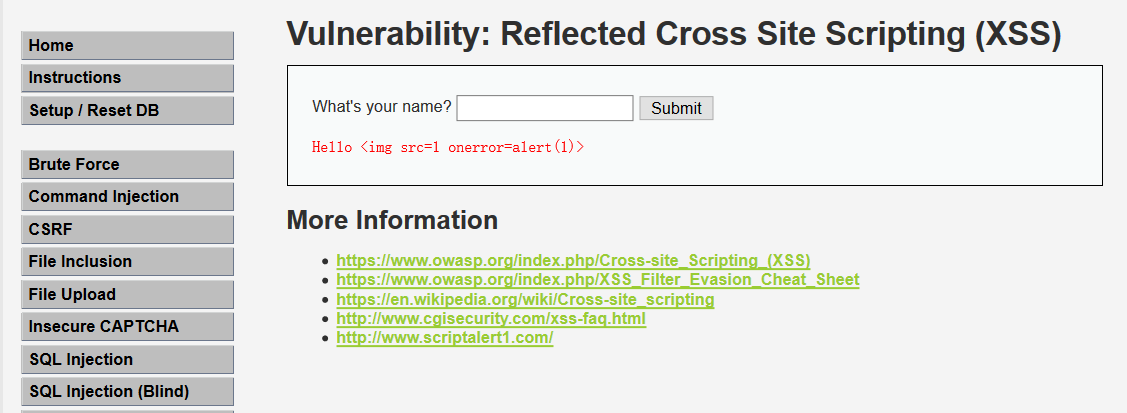 Screenshot-2018-3-15 Vulnerability Reflected Cross Site Scripting (XSS) Damn Vulnerable Web Application (DVWA) v1 10 Develo[...].png-33.1kB