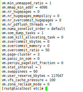 sysctl -a