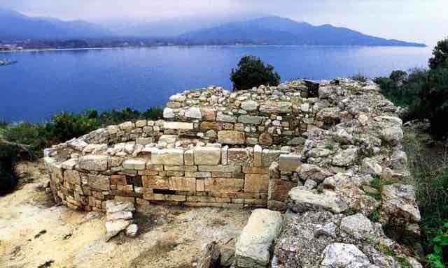 The site in Stagira, Macedonia, in northern Greece, is near what would have been the ancient city’s main square. Photograph: PR