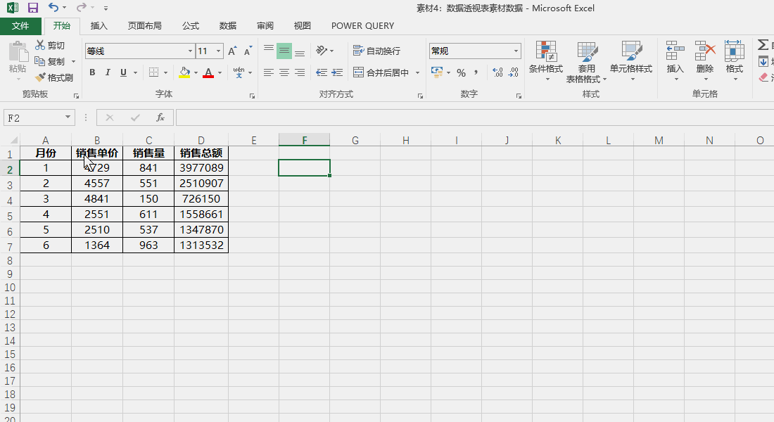 excel图表与数据透视表制作