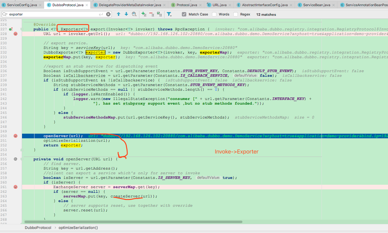 Protocol#export()