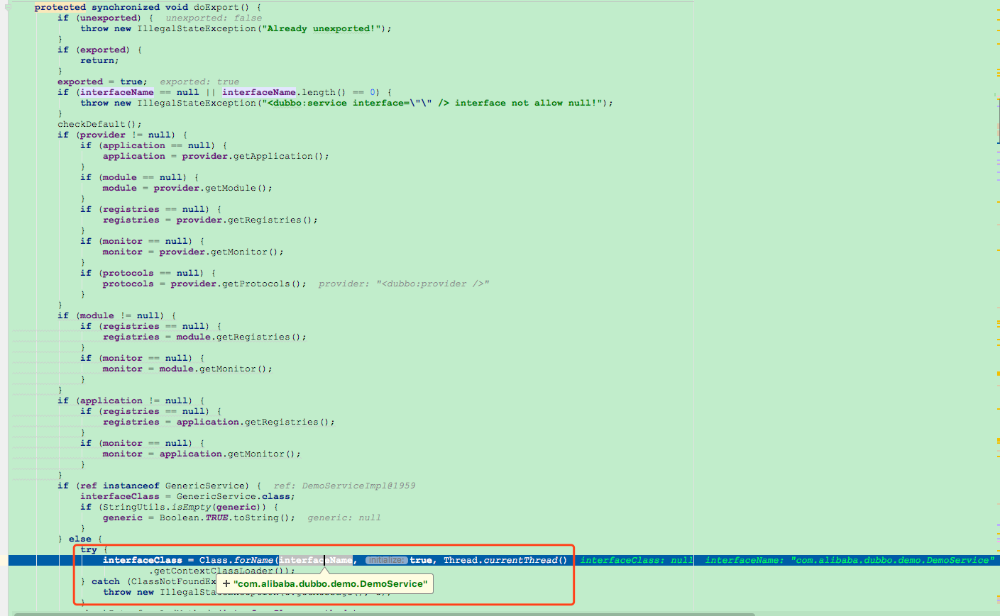 ServiceBean#doExport()